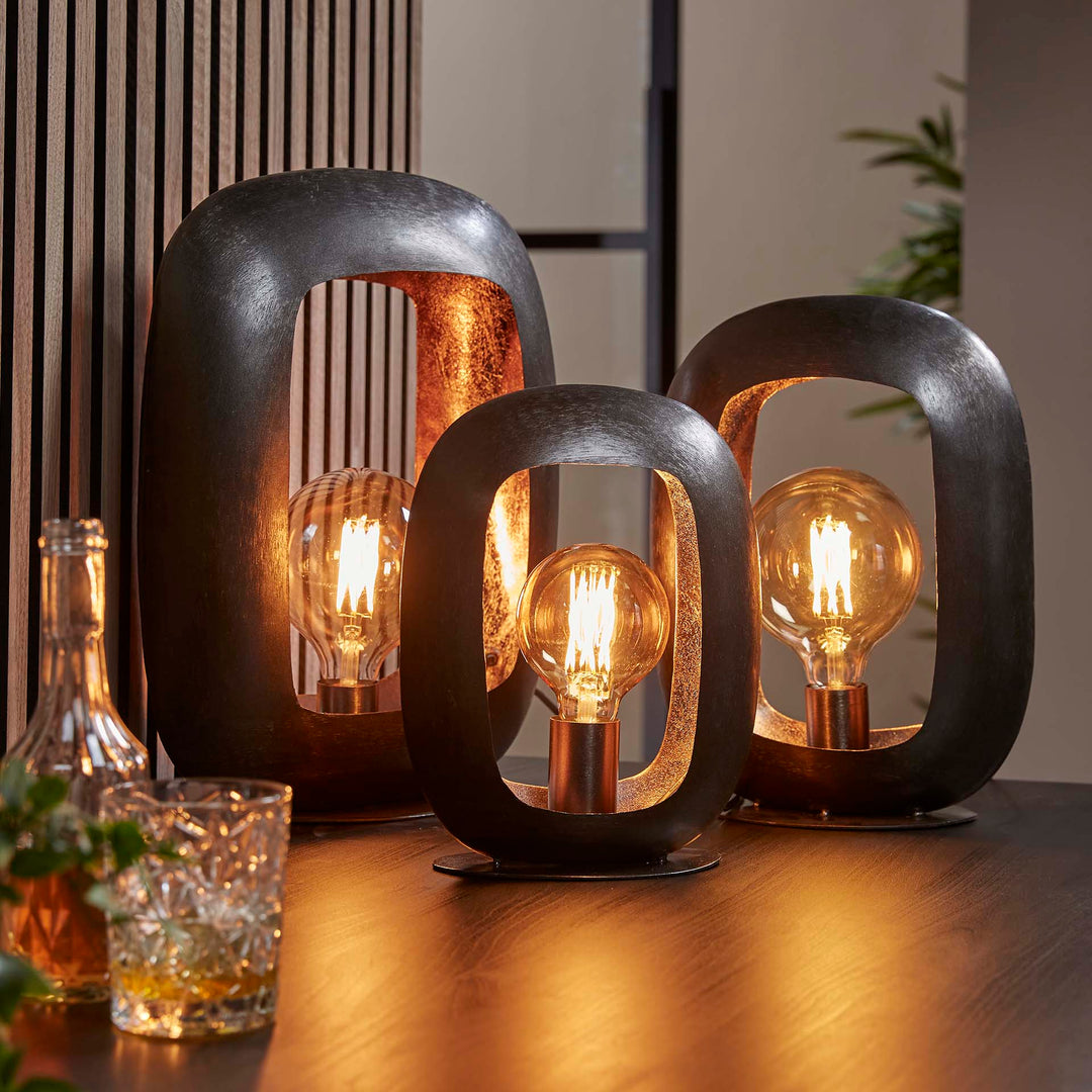 Tischlampe Arch | Mittel | Schwarzes Metall