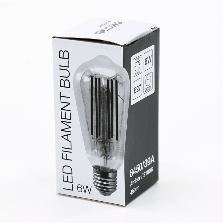 Lichtbron LED Filament Druppel | Amberkleurig Glas