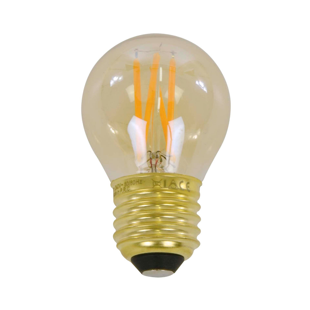 Lichtbron LED Filament Bol Ø4,5 | Amberkleurig Glas