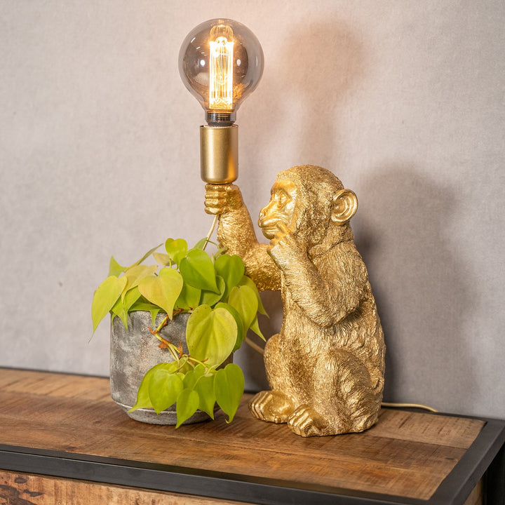 Tafellamp Monkey | Goud 23,5