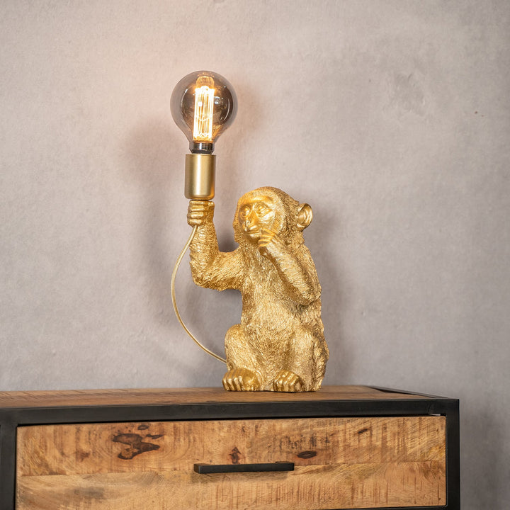 Tafellamp Monkey | Goud 23,5