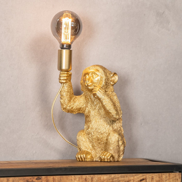 Tischlampe Affe | Gold 23,5