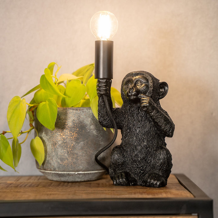 Tafellamp Monkey | Zwart 23,5