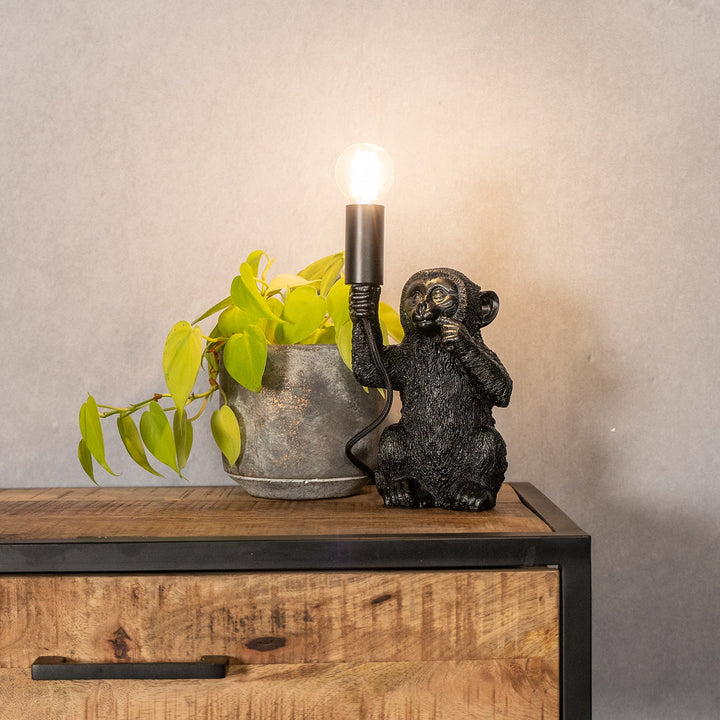 Tafellamp Monkey | Zwart 23,5